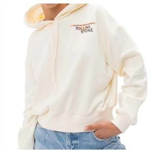 NEW THE GREII rolling stone hoodie in pale buttercream
